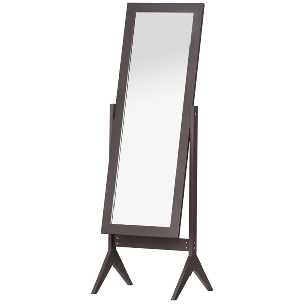 Brown Freestanding Adjustable Dressing Mirror 148x47cm