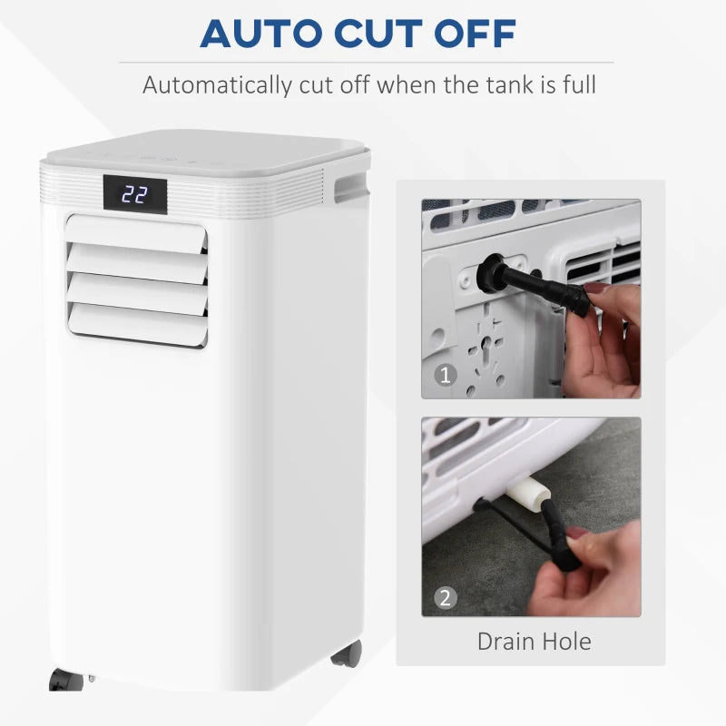 Portable 8000 BTU Air Conditioner - White, 3-in-1 AC Unit with Remote Control