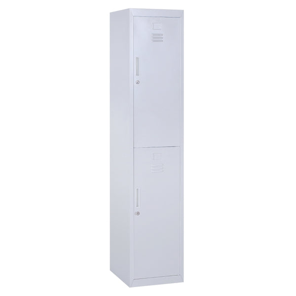 Grey Vertical Locker Cabinet Storage with Shelves - 38 x 46 x 180 cm