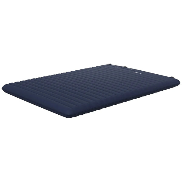 Blue Double Inflatable Mattress with Built-In Pump