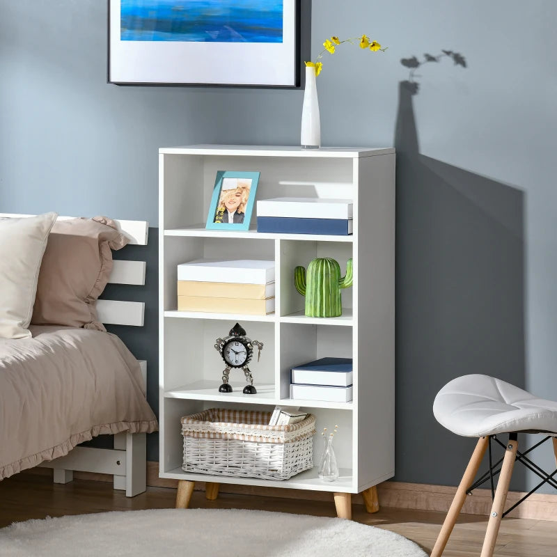 White 6-Cube Bookshelf Storage Cabinet