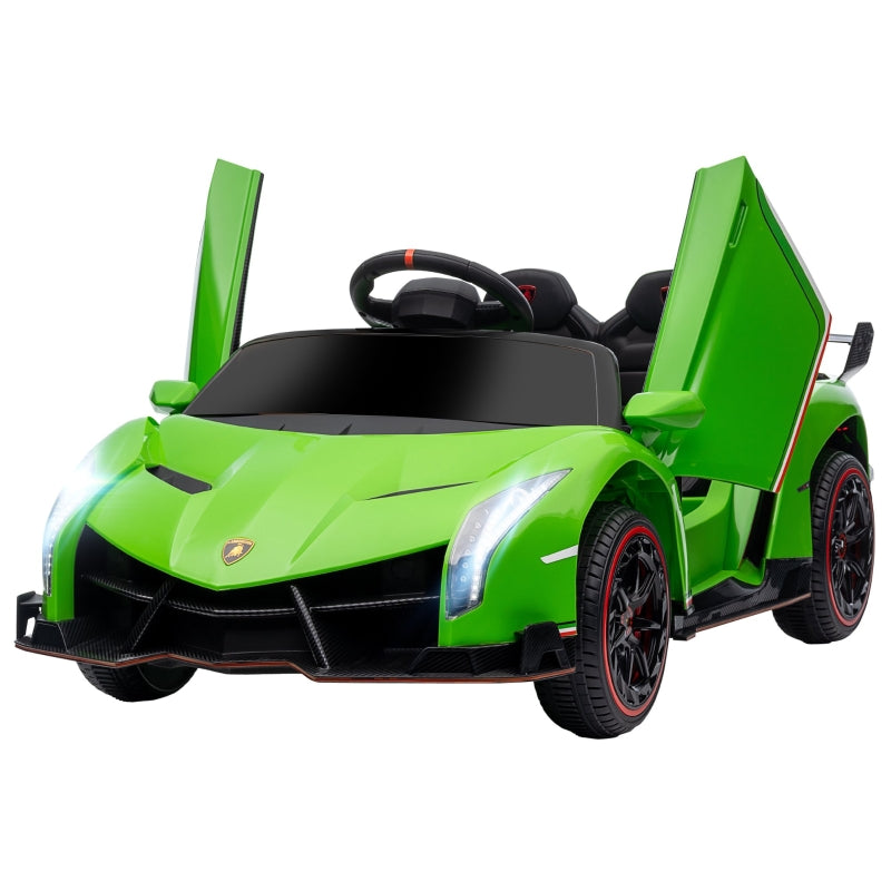 Green Licensed Electric Ride-On Car with Remote Control and Music
