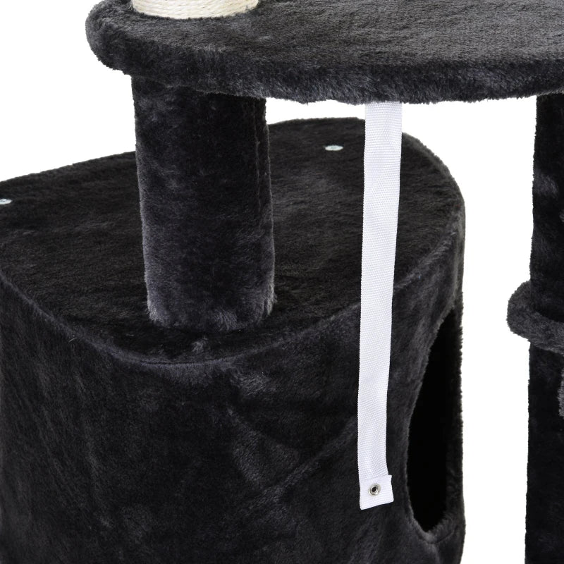 Cat Tree Hammock Tower - Grey 5-Tier Pet Furniture