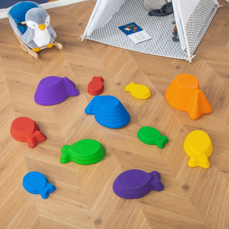 Multicoloured Kids Balance Stepping Stones Set - 11 Pieces