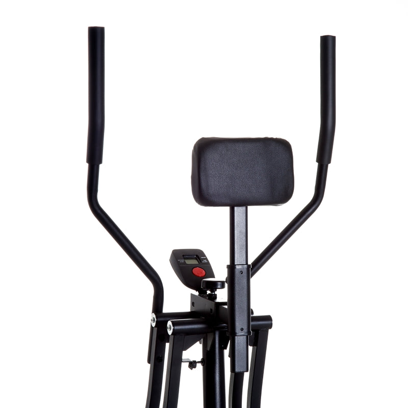 Black Air Walker Glider Cross Trainer with LCD - Home Gym Fitness Machine