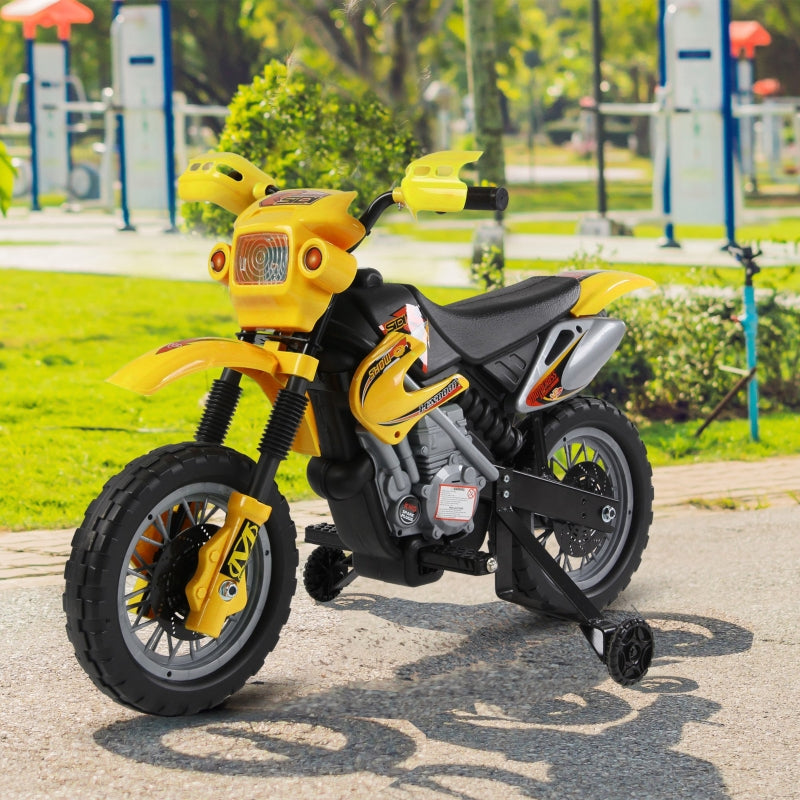 Yellow Kids Electric Motorcycle Ride-On Toy