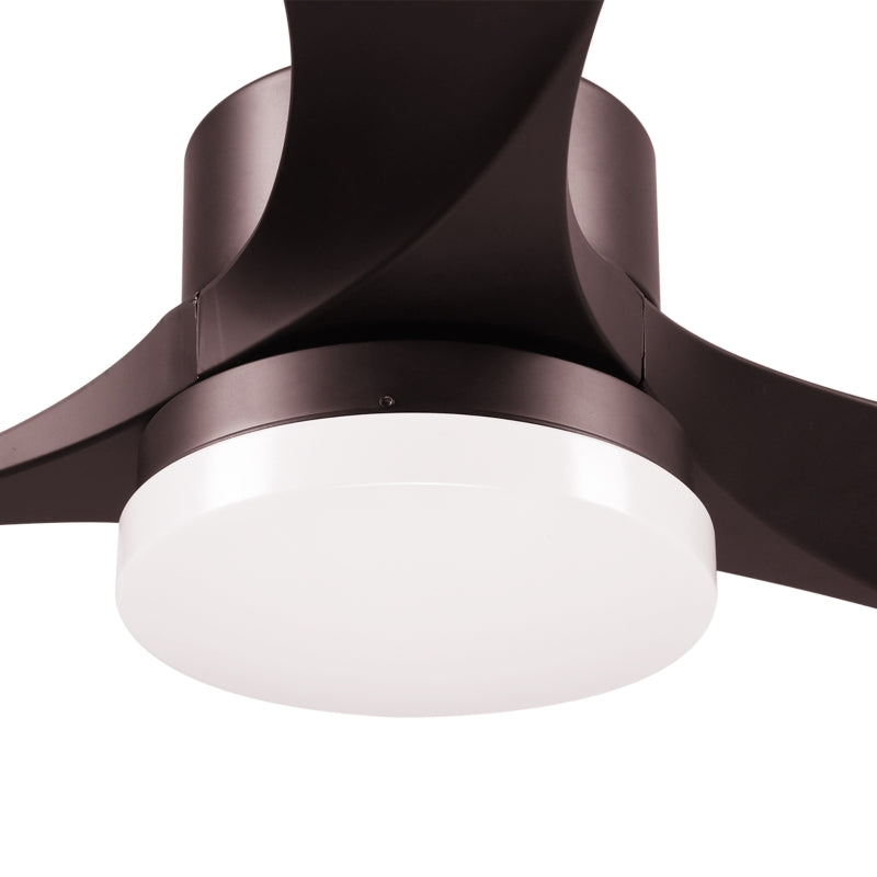 Brown Reversible Ceiling Fan with LED Light & Remote - Modern Indoor Lighting