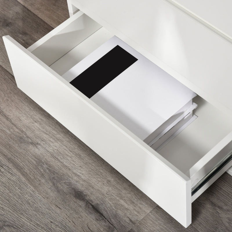 White 5-Drawer Storage Cabinet for Bedroom and Living Room