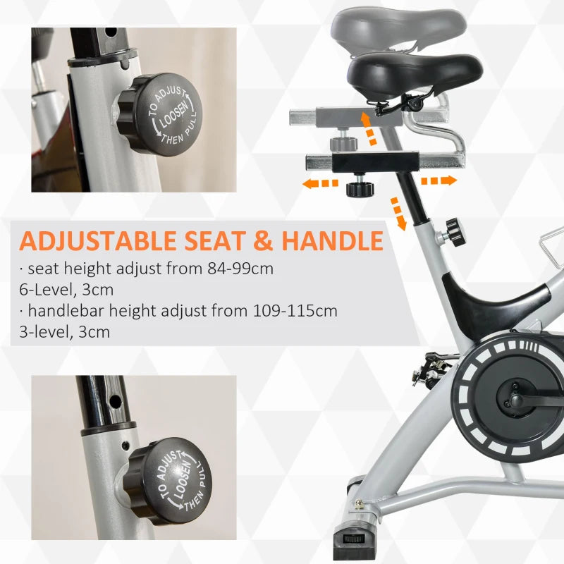 Black Indoor Cycling Exercise Bike with LCD Monitor