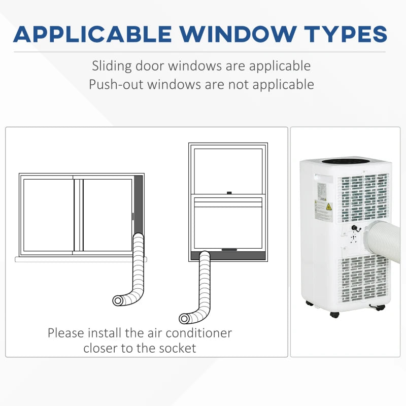 Portable 10000 BTU Air Conditioner - White, 3-in-1 Unit with Remote Control