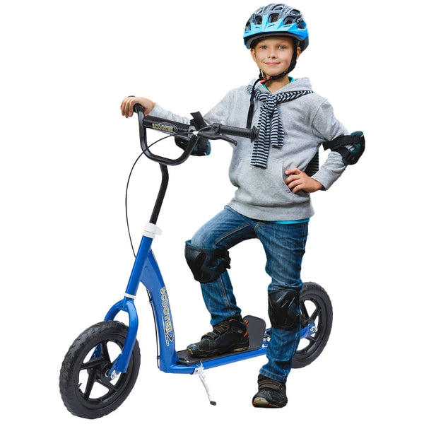 Blue Kids Stunt Scooter with 12" EVA Tyres & Rear Brake