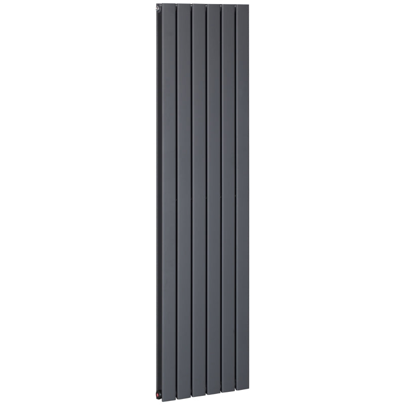 Grey Vertical Designer Radiator - 456 x 1800 mm Double Panel Wall Heater