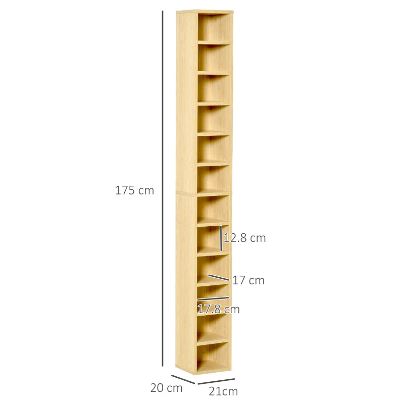 12-Tier Storage Tower for CDs - Multimedia Organiser Rack