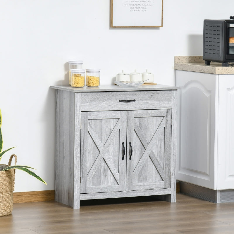 Grey Farmhouse Sideboard Storage Cabinet for Living Room