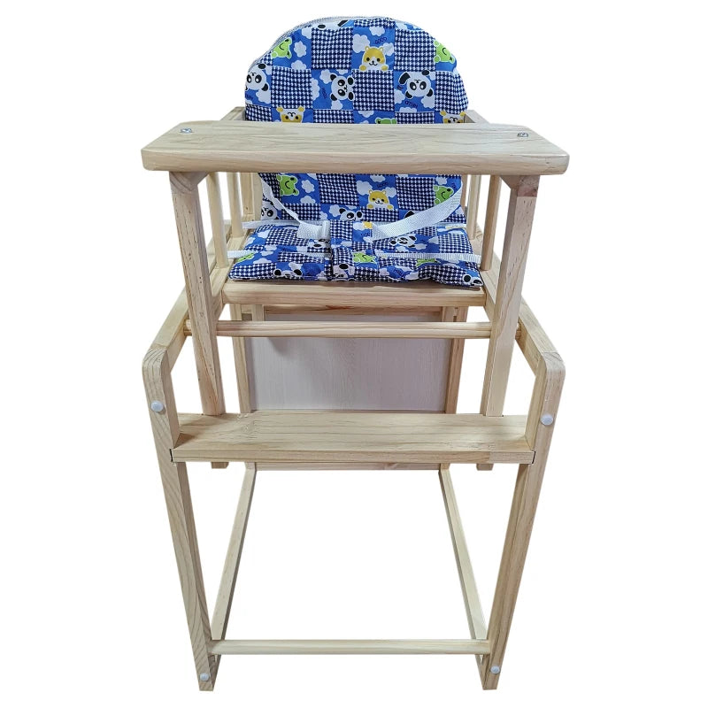 Blue Padded Baby Highchair - Compact Design (50Lx44Wx88H cm)