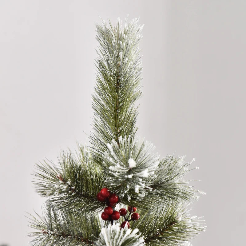 Red Berry Artificial Christmas Tree with Metal Stand - 5FT