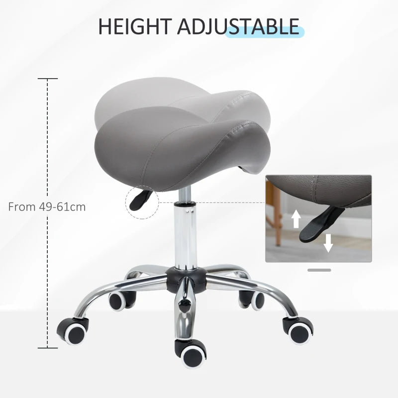 Grey Adjustable Salon Massage Stool