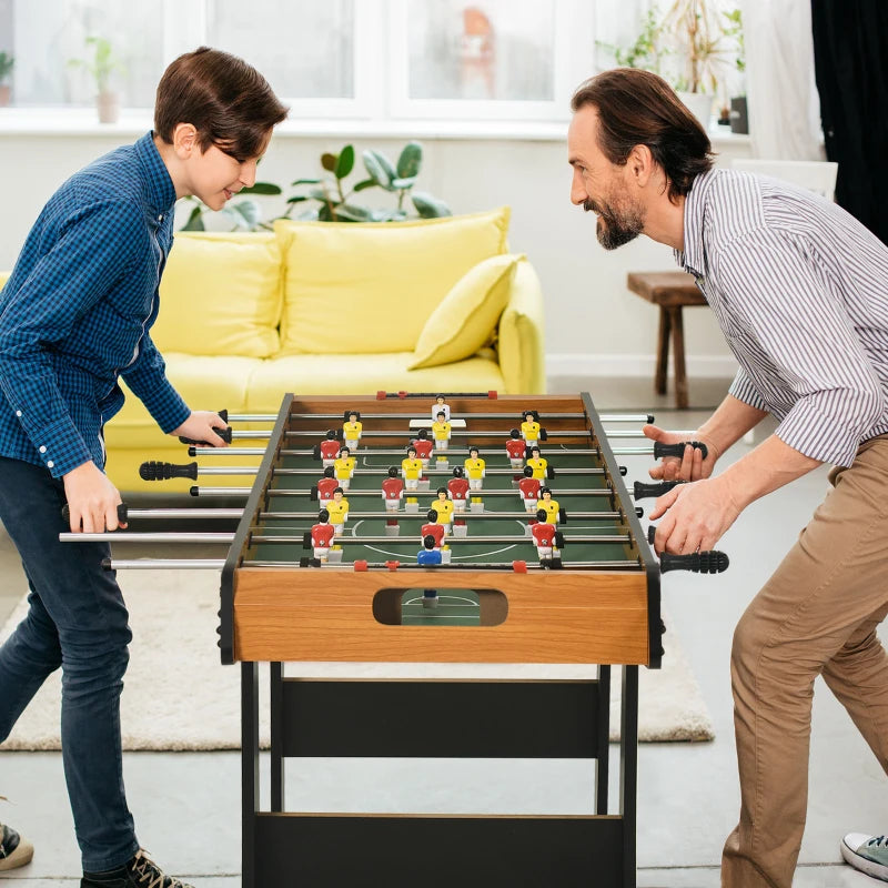 Mini Folding Foosball Table - Blue - Family Indoor Soccer Game