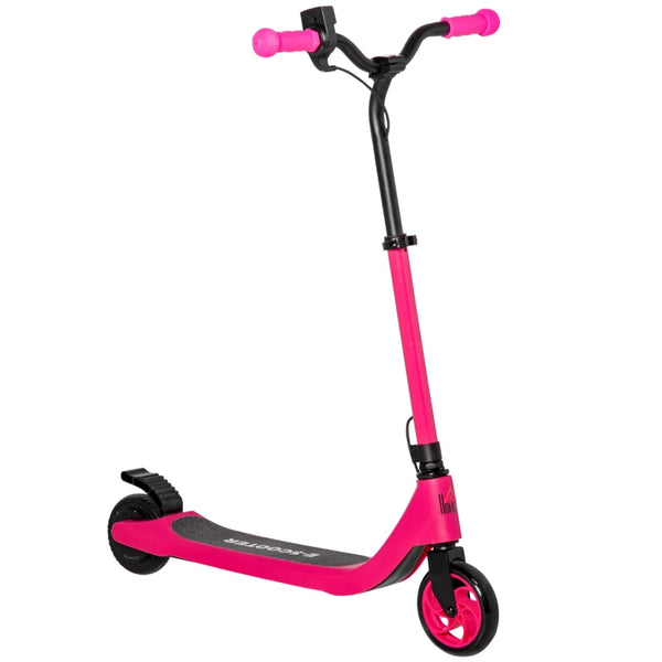 Electric Scooter with 120W Motor, Battery Display, Adjustable Height, Rear Brake - Pink