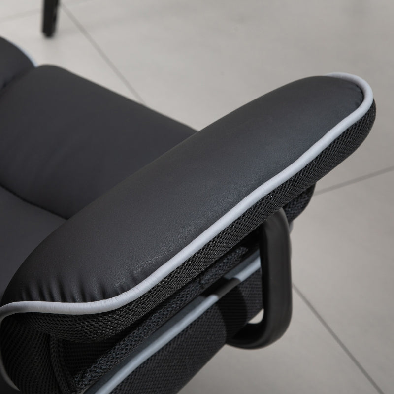 Black High Back Executive Office Chair with Armrests