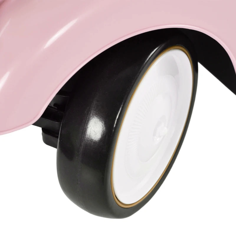 Pink Toddler Foot-to-Floor Slider with Under-Seat Storage & Horn