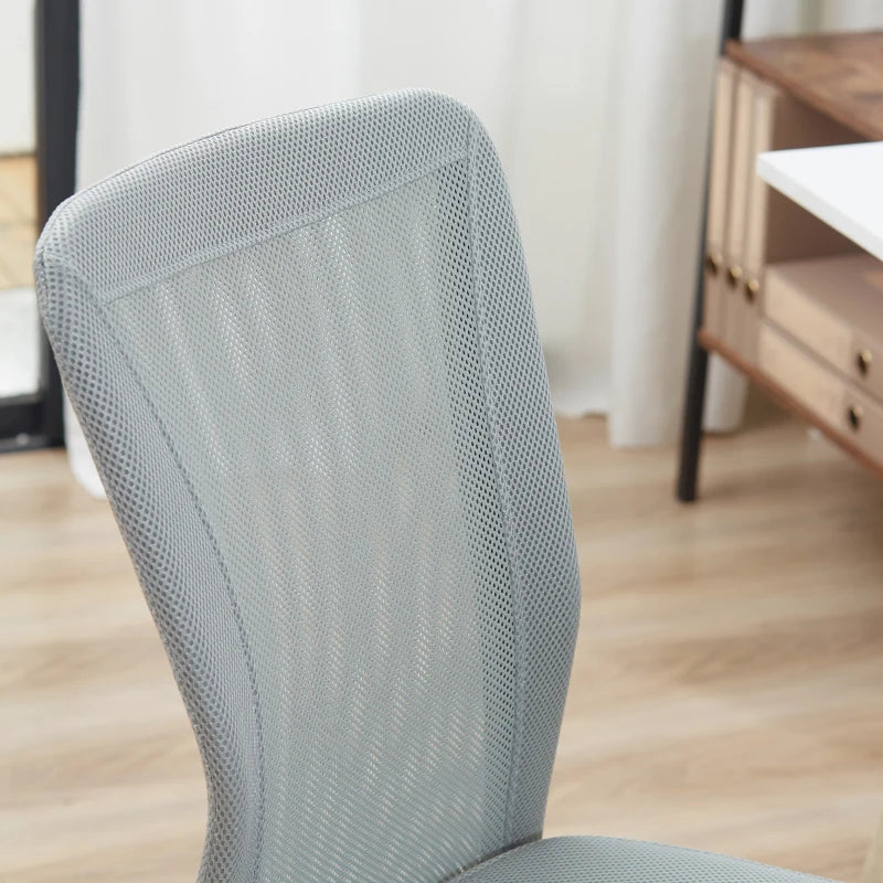 Grey Mesh Back Office Swivel Chair with Wheels