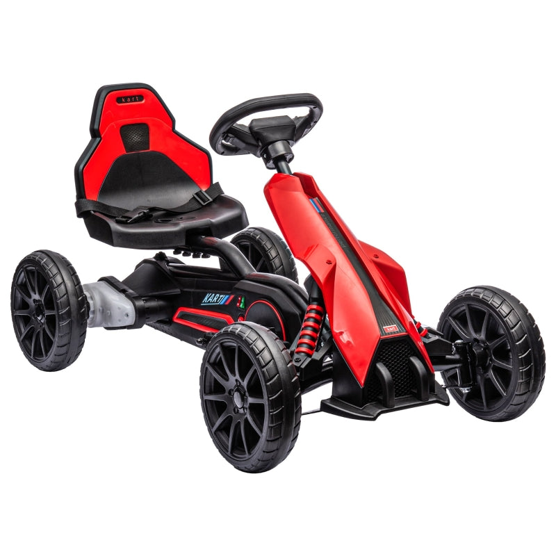 Red Kids Electric Go Kart with Rechargeable Battery - 2 Speeds