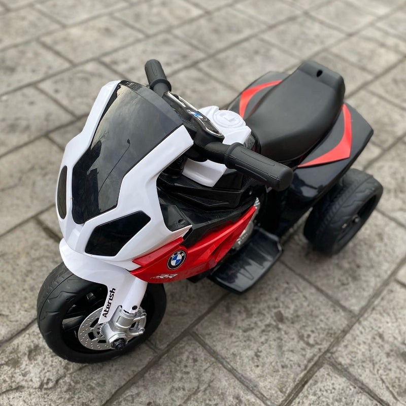 Kids Electric Ride-On Motorbike with Headlights and Music, 6V - Red