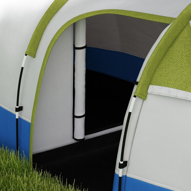 Green 3-Person 2-Room Tent with Porch and Accessories