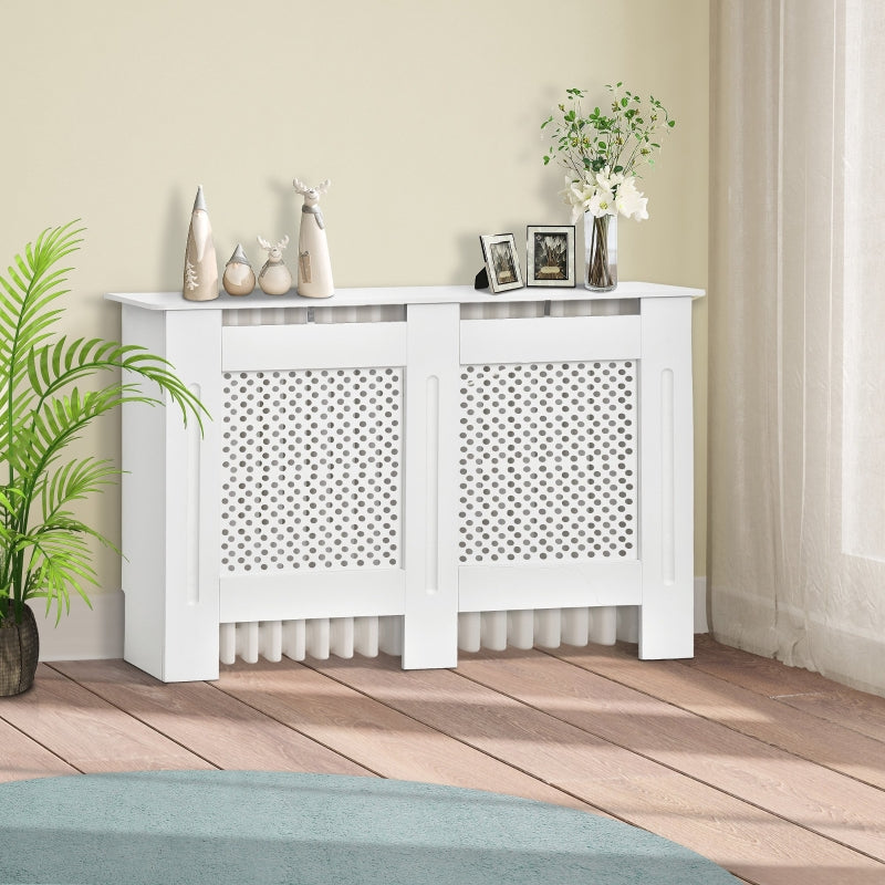 White Wooden Radiator Cover - Modern Home Furniture (Medium)