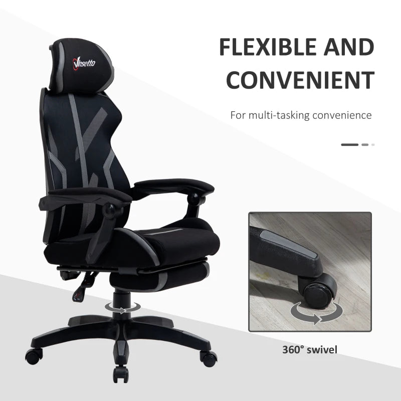 Mesh Office Chair with Footrest & Lumbar Support