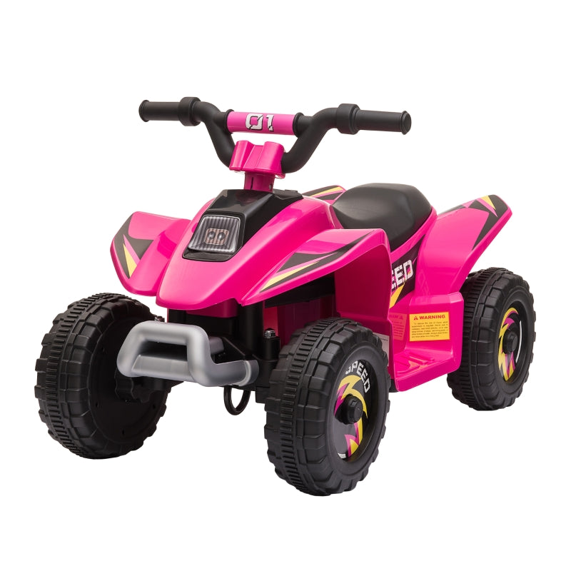 6V Pink Kids Electric Ride-On ATV Quad Bike for Toddlers 18-36 Months