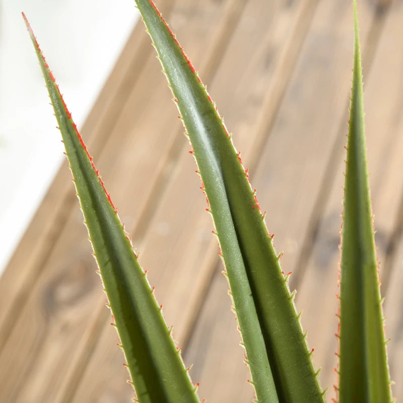 Green Agave Succulent Desk Fake Plants Set of 2, 15x15x90cm