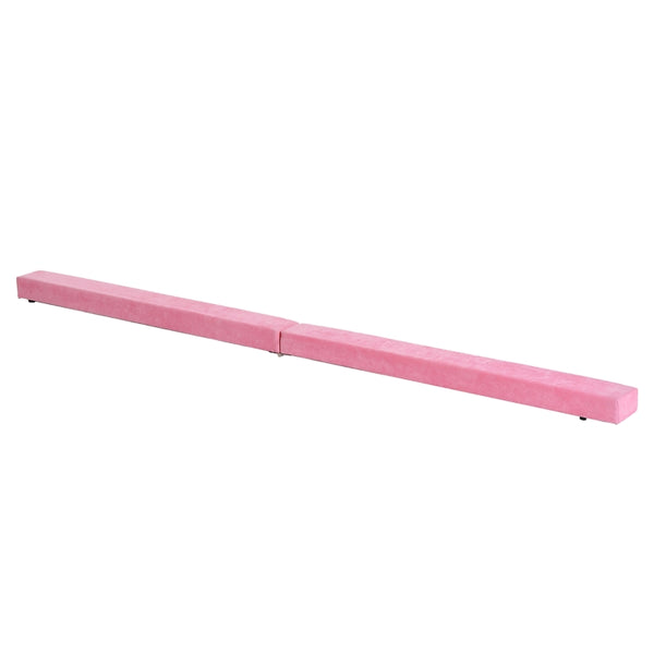 7FT Pink Folding Gymnastics Balance Beam for Home Training