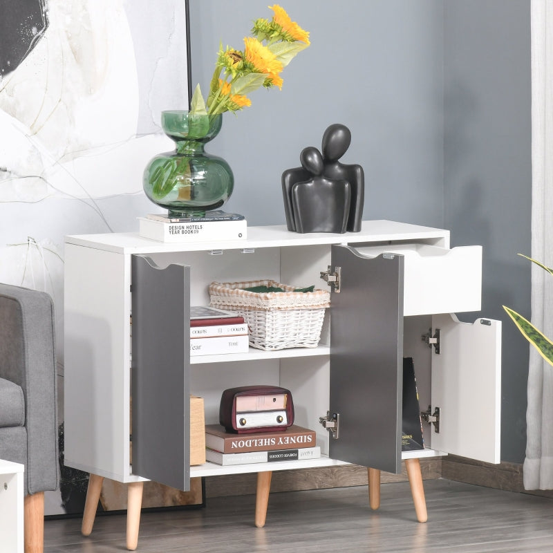 Grey Storage Cabinet with Drawer for Bedroom, Living Room, Home Office