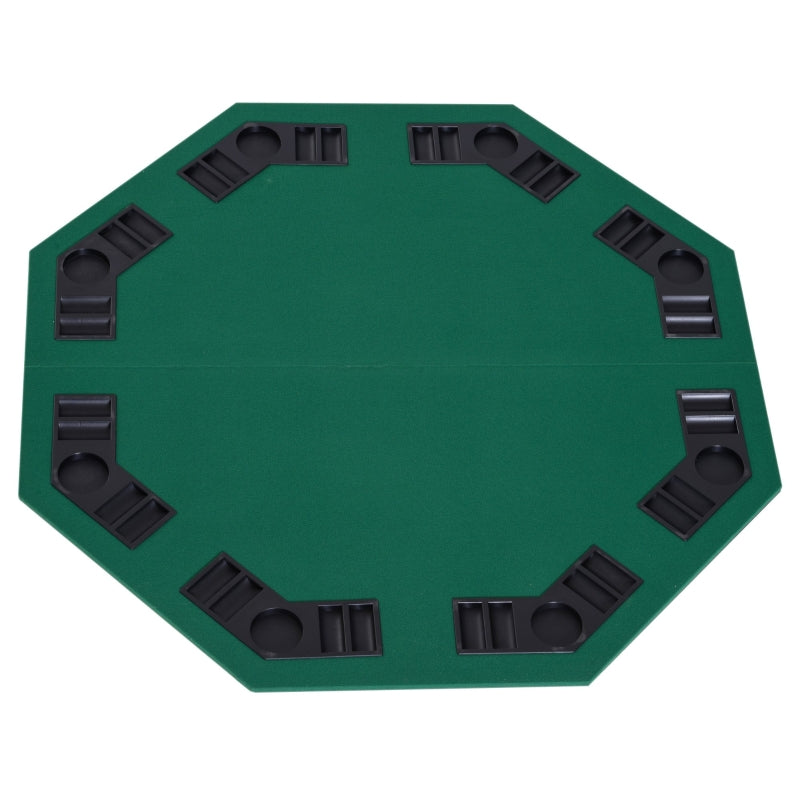 Portable 1.2m 8-Player Poker Table Top - Green