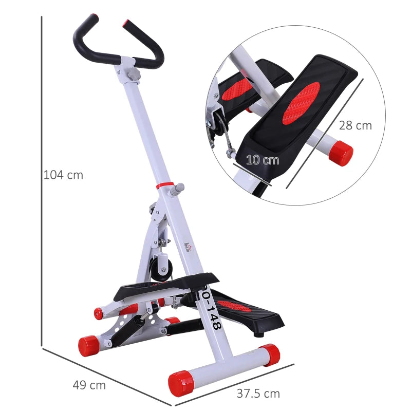 Adjustable Foldable Step Machine with LCD Display - Blue Stepper for Home Gym