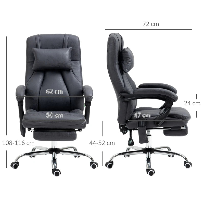 Office Chair with Lumbar Massage and Reclining Feature