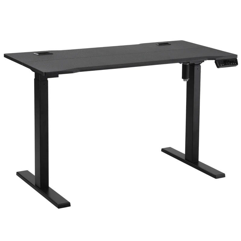 Black Electric Standing Desk, 120x60cm Memory Preset Workstation