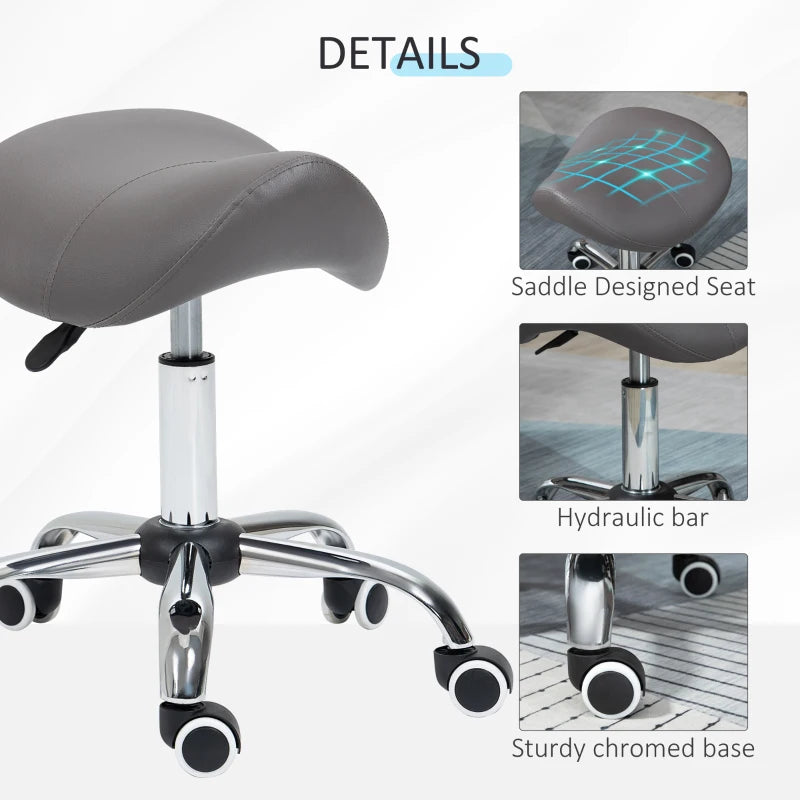 Grey Adjustable Salon Massage Stool