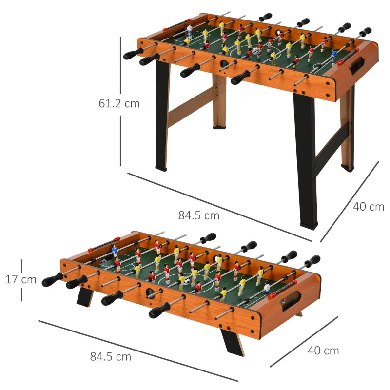 Black 84.5cm Heavy Duty Football Table for Arcades, Pub, Game Room