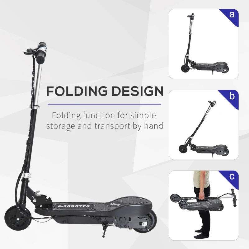 Black Folding Electric Kids Scooter, Ages 7-14