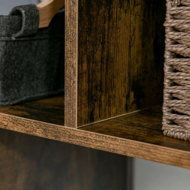 8-Cube Wood-Effect Storage Organizer - Natural Wood