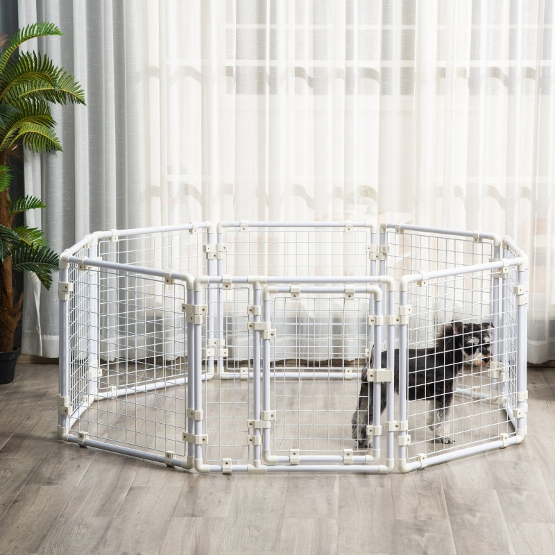 Large Grey Rabbit Hutch with Door and Divider