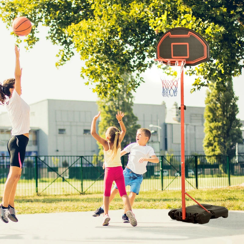 Adjustable Kids Basketball Hoop Set with Wheels - Blue