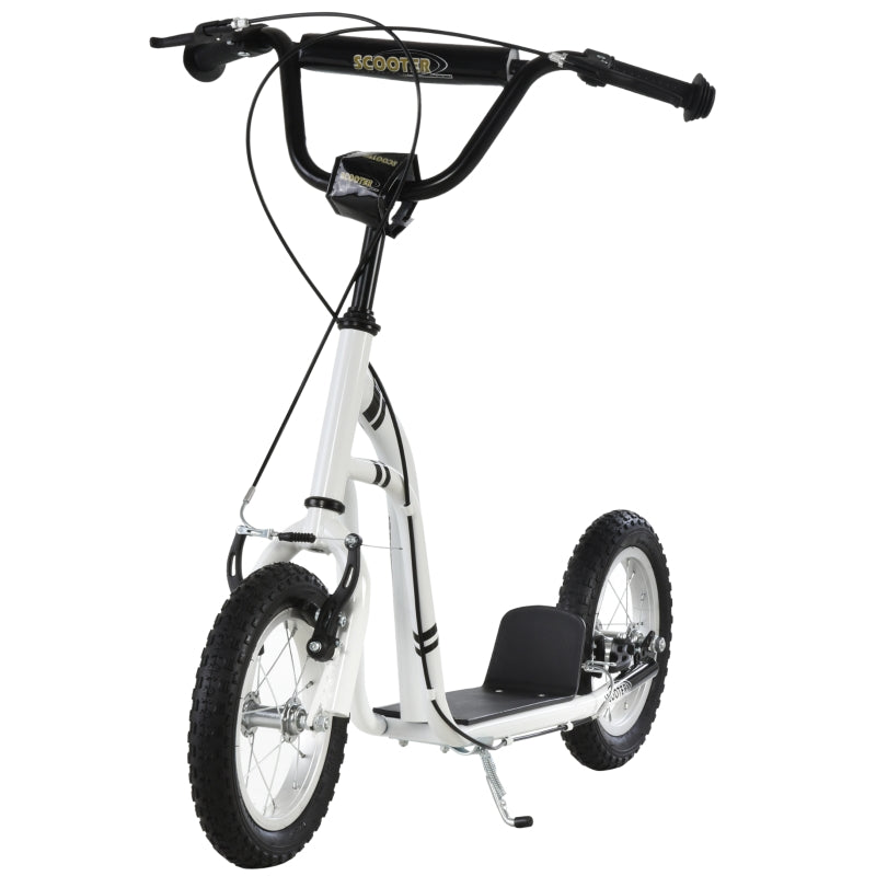 Adjustable Black 12" Metal Frame Kick Scooter with Dual Brakes