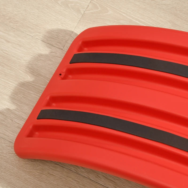 Red Kids Balance Wobble Board - Montessori Toy for Ages 3-6