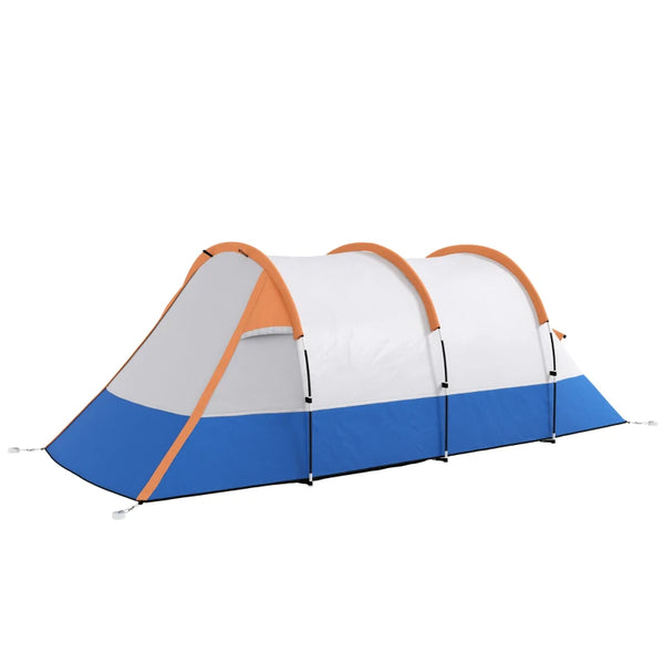 Orange 2-3 Person Waterproof Camping Tunnel Tent with Bedroom and Living Area