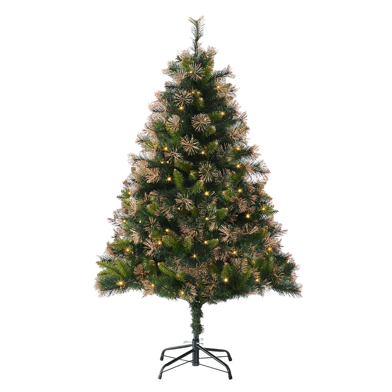 5ft Pre-Lit Artificial Spruce Christmas Tree - Warm White LED Lights