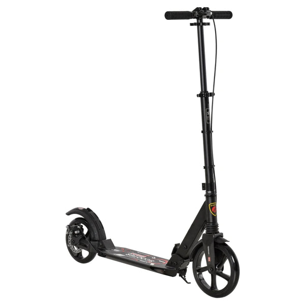 Black Aluminium Folding Kick Scooter for Teens and Adults